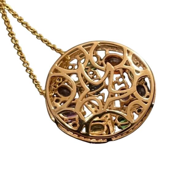 Effy Watercolors 14K Gold Multi Sapphire and Diamond Starfish Pendant - EUC - Picture 5 of 9